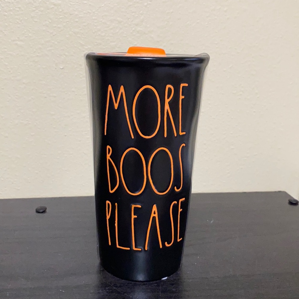 New Rae Dunn ceramic Halloween travel mug